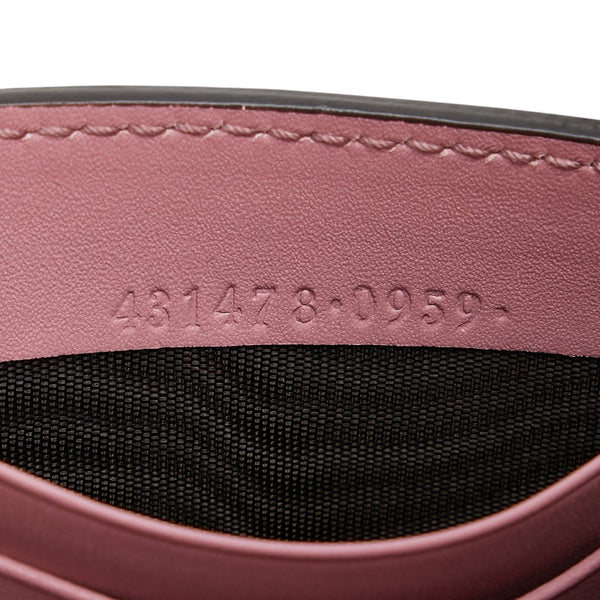 グッチ GGスプリーム パール チェーンウォレット ショルダーバッグ 長財布 431478 ピンク ベージュ PVC レザー レディース GUCCI 【中古】