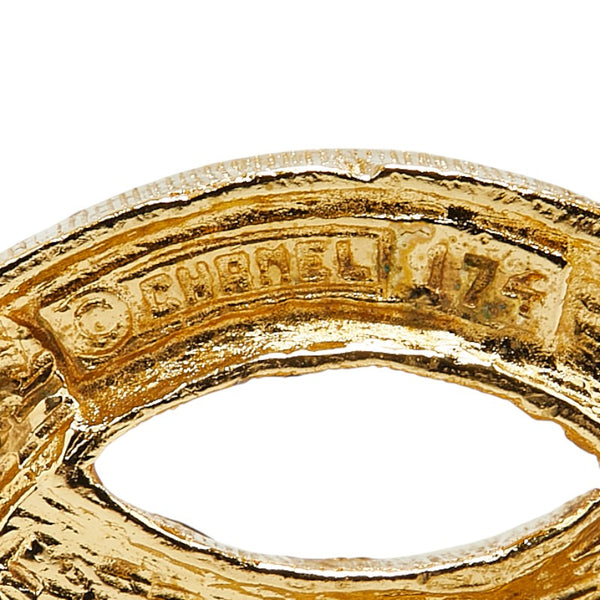 シャネル ココマーク ラインストーン ブローチ ゴールド メッキ レディース CHANEL 【中古】