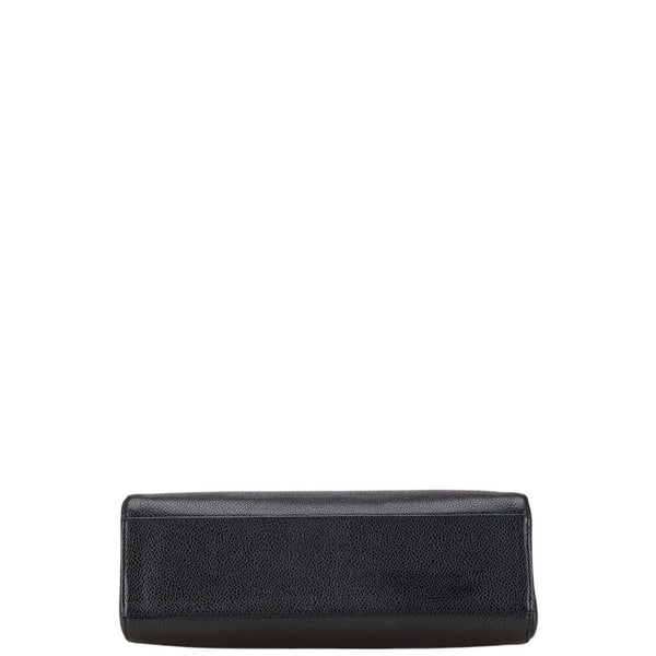 シャネル ココマーク ハンドバッグ ブラック キャビアスキン レディース CHANEL 【中古】