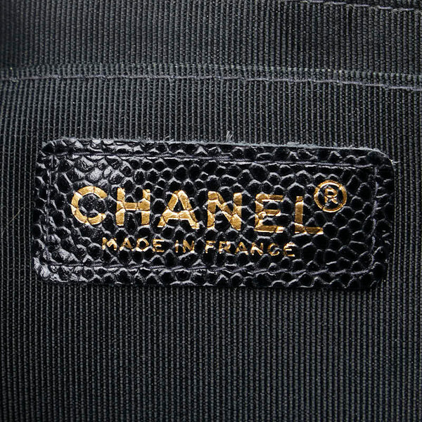 シャネル ココマーク ハンドバッグ ブラック キャビアスキン レディース CHANEL 【中古】