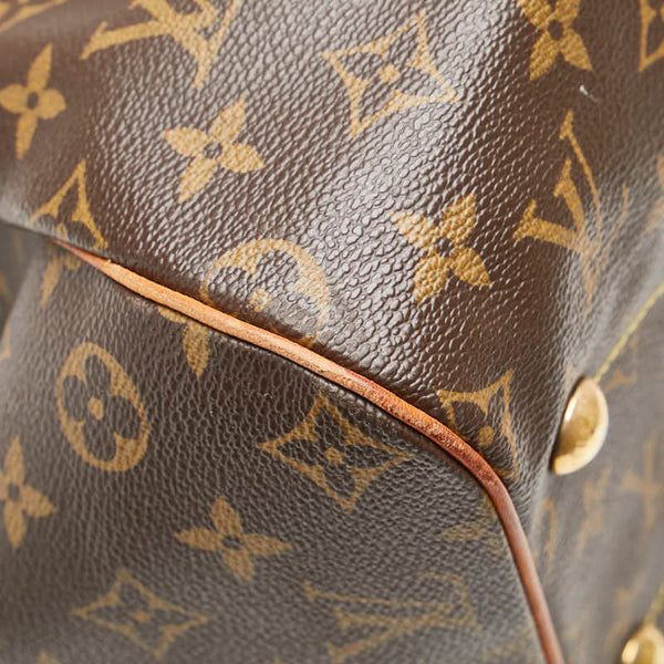 ルイ ヴィトン モノグラム ティヴォリGM ハンドバッグ ショルダーバッグ M40144 ブラウン PVC レザー レディース LOUIS VUITTON 【中古】