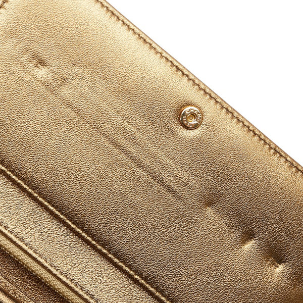 シャネル マトラッセ ココマーク 斜め掛け チェーン ウォレット ゴールド ラムスキン レディース CHANEL 【中古】