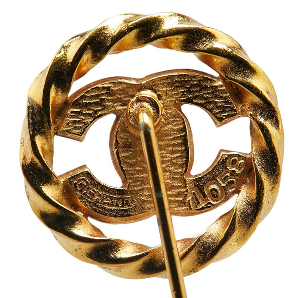 シャネル ココマーク ラインストーン ブローチ ゴールド メッキ レディース CHANEL 【中古】