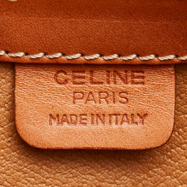 セリーヌ マカダム ハンドバッグ ショルダーバッグ 2WAY ホワイト ブラウン PVC レザー レディース CELINE 【中古】
