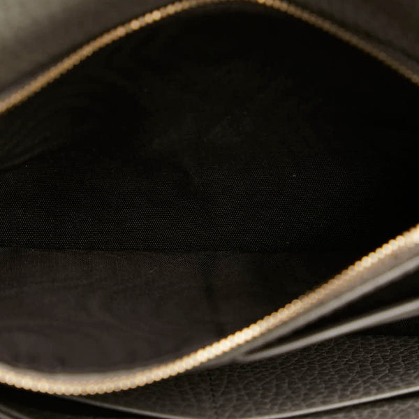 グッチ インターロッキングG 斜め掛け チェーン ショルダバッグ ウォレット 510314 グレー レザー レディース GUCCI 【中古】