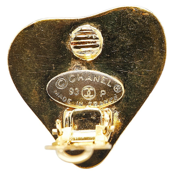 シャネル ココマーク ハート イヤリング ゴールド メッキ レディース CHANEL 【中古】