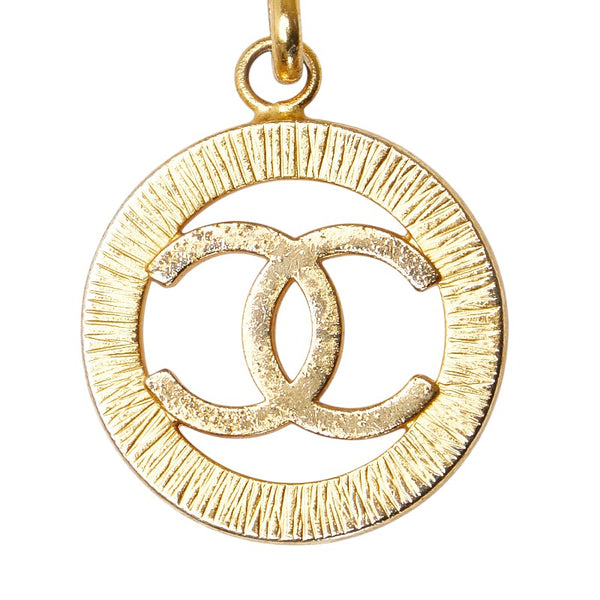 シャネル ココマーク チェーン ベルト ゴールド ブラック メッキ レザー レディース CHANEL 【中古】