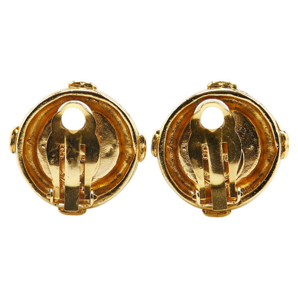 シャネル ココマーク ラウンド イヤリング ゴールド メッキ レディース CHANEL 【中古】