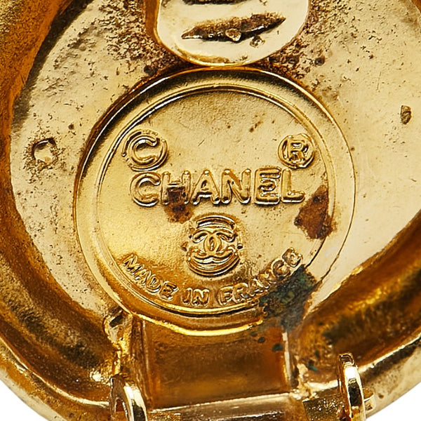 シャネル ココマーク ラウンド イヤリング ゴールド メッキ レディース CHANEL 【中古】