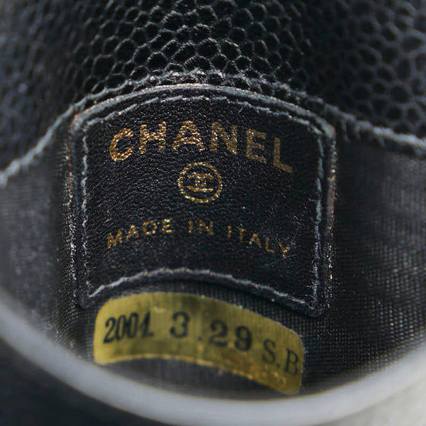 シャネル ココマーク シガレットケース ブラック キャビアスキン レディース CHANEL 【中古】