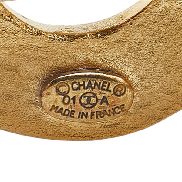 シャネル COCO  カチューシャ ゴールド ホワイト メッキ フェイクパール レディース CHANEL 【中古】