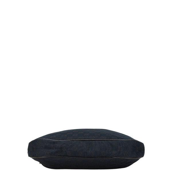 グッチ GGキャンバス ショルダーバッグ 122790 ブラック キャンバス レザー レディース GUCCI 【中古】