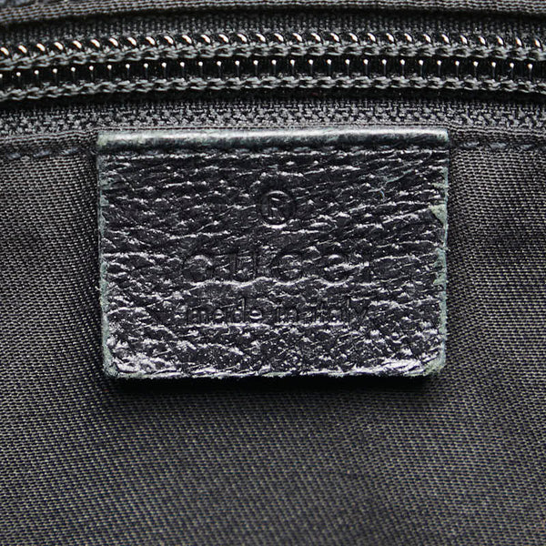 グッチ GGキャンバス ショルダーバッグ 122790 ブラック キャンバス レザー レディース GUCCI 【中古】