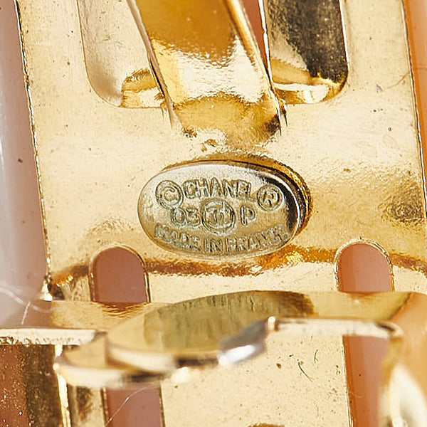 シャネル ココマーク パール バレッタ ホワイト ゴールド メッキ レディース CHANEL 【中古】