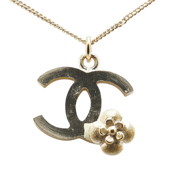 シャネル ココマーク フラワー モチーフ ネックレス ゴールド メッキ レディース CHANEL 【中古】