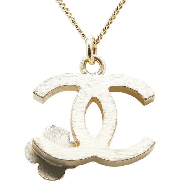 シャネル ココマーク フラワー モチーフ ネックレス ゴールド メッキ レディース CHANEL 【中古】
