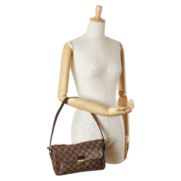 ルイ ヴィトン ダミエ ラヴェッロGM 斜め掛け ショルダーバッグ N60006 ブラウン PVC レザー レディース LOUIS VUITTON 【中古】