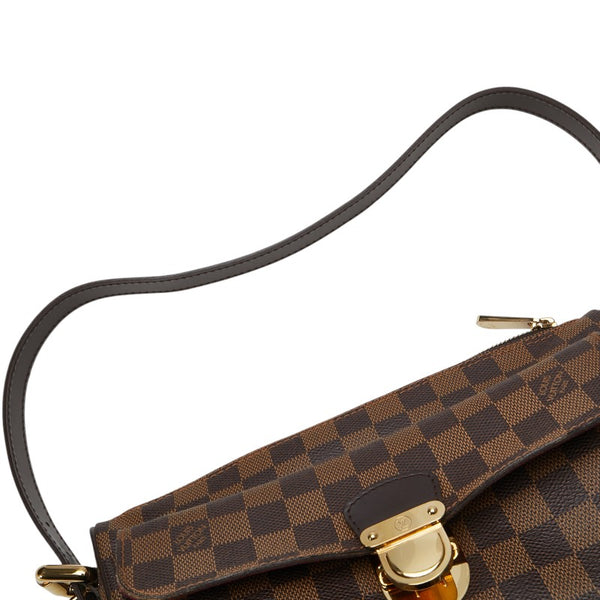 ルイ ヴィトン ダミエ ラヴェッロGM 斜め掛け ショルダーバッグ N60006 ブラウン PVC レザー レディース LOUIS VUITTON 【中古】