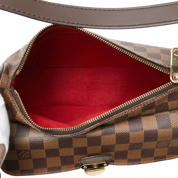ルイ ヴィトン ダミエ ラヴェッロGM 斜め掛け ショルダーバッグ N60006 ブラウン PVC レザー レディース LOUIS VUITTON 【中古】