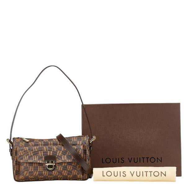 ルイ ヴィトン ダミエ ラヴェッロGM 斜め掛け ショルダーバッグ N60006 ブラウン PVC レザー レディース LOUIS VUITTON 【中古】