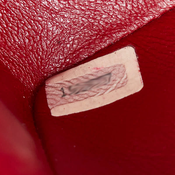 シャネル ココマーク ミニマトラッセ18 斜め掛け チェーン ショルダーバッグ レッド ラムスキン レディース CHANEL 【中古】