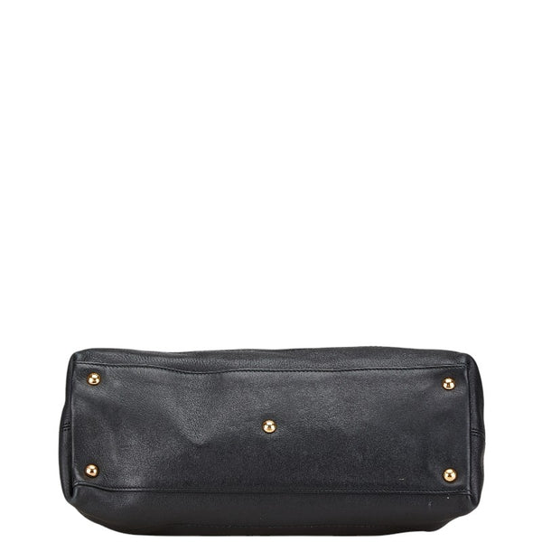 サルヴァトーレフェラガモ ガンチーニ ハンドバッグ ショルダーバッグ 2WAY AB-21 C537 ブラック レザー レディース Salvatore Ferragamo 【中古】