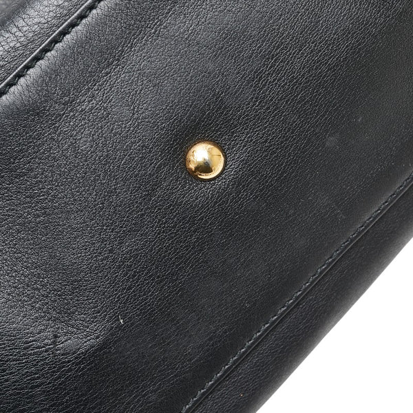 サルヴァトーレフェラガモ ガンチーニ ハンドバッグ ショルダーバッグ 2WAY AB-21 C537 ブラック レザー レディース Salvatore Ferragamo 【中古】