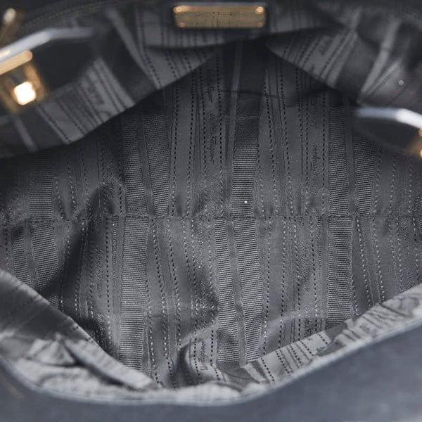 サルヴァトーレフェラガモ ガンチーニ ハンドバッグ ショルダーバッグ 2WAY AB-21 C537 ブラック レザー レディース Salvatore Ferragamo 【中古】