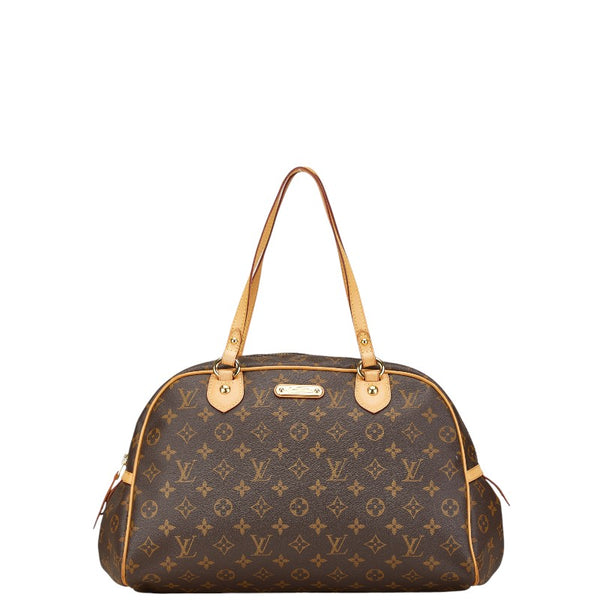 ルイ ヴィトン モノグラム モントグレイユGM ハンドバッグ M95566 ブラウン PVC レザー レディース LOUIS VUITTON 【中古】