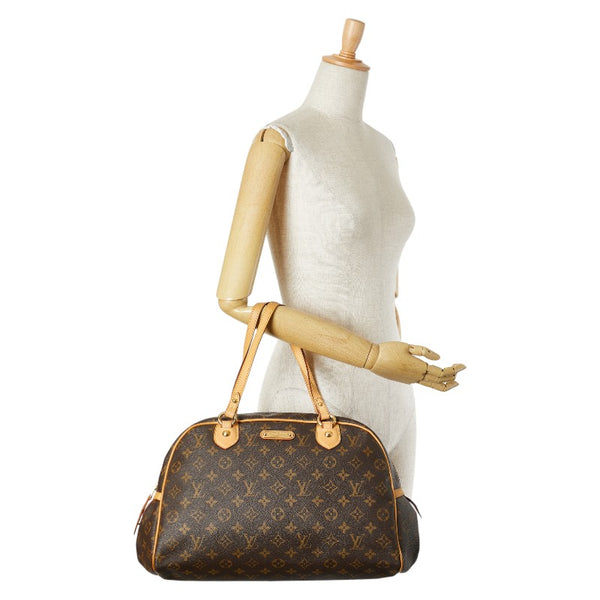 ルイ ヴィトン モノグラム モントグレイユGM ハンドバッグ M95566 ブラウン PVC レザー レディース LOUIS VUITTON 【中古】
