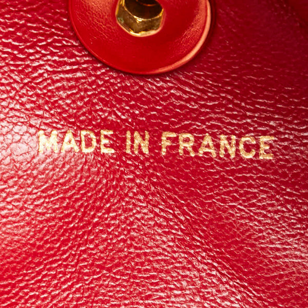 シャネル マトラッセ ココマーク リュック バックパック レッド ラムスキン レディース CHANEL 【中古】