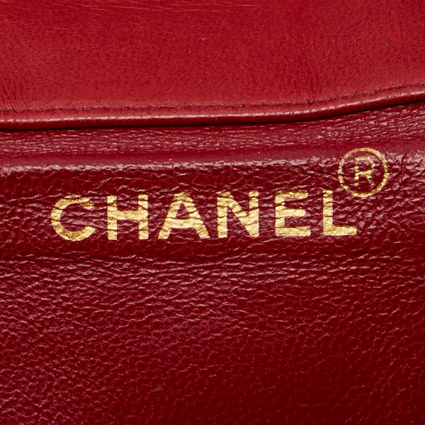 シャネル マトラッセ ココマーク リュック バックパック レッド ラムスキン レディース CHANEL 【中古】