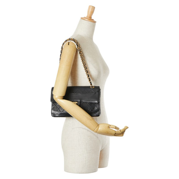 シャネル マトラッセ ココマーク チェーン ショルダーバッグ ハンドバッグ ブラック ラムスキン レディース CHANEL 【中古】