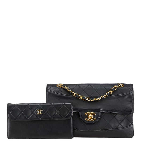 シャネル マトラッセ ココマーク チェーン ショルダーバッグ ハンドバッグ ブラック ラムスキン レディース CHANEL 【中古】
