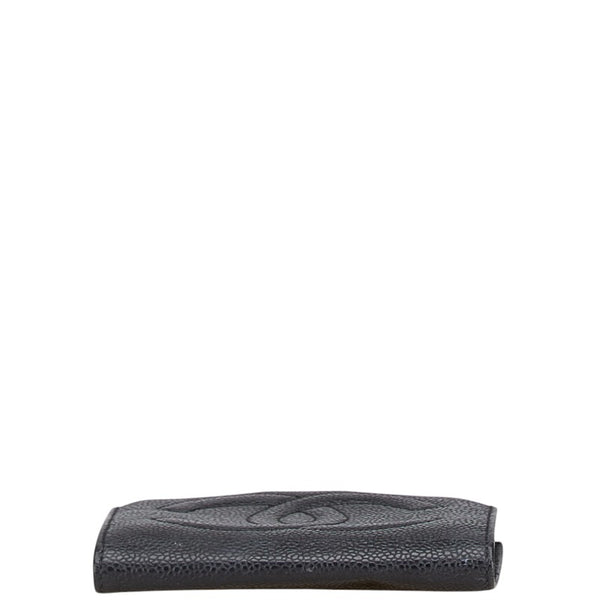 CHANEL　二つ折り財布　ココマーク 　ブラック　レザー　3552 シャネル ココマーク ブラック 二つ折り財布 CHANEL レディース