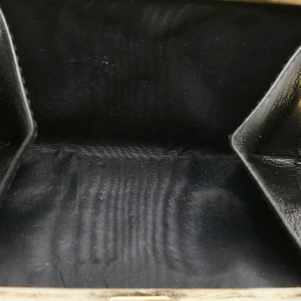 シャネル ココマーク 二つ折り財布 ブラック キャビアスキン レディース CHANEL 【中古】