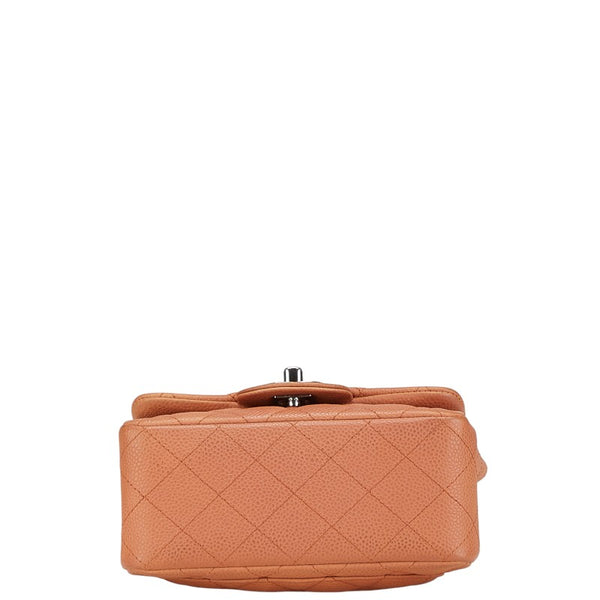 シャネル ミニマトラッセ ココマーク チェーン ショルダーバッグ ピンク シルバー キャビアスキン レディース CHANEL 【中古】