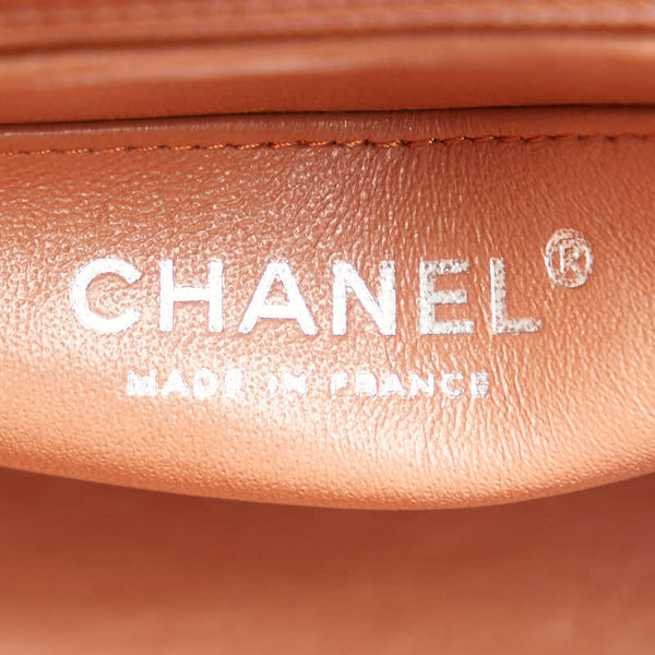 シャネル ミニマトラッセ ココマーク チェーン ショルダーバッグ ピンク シルバー キャビアスキン レディース CHANEL 【中古】