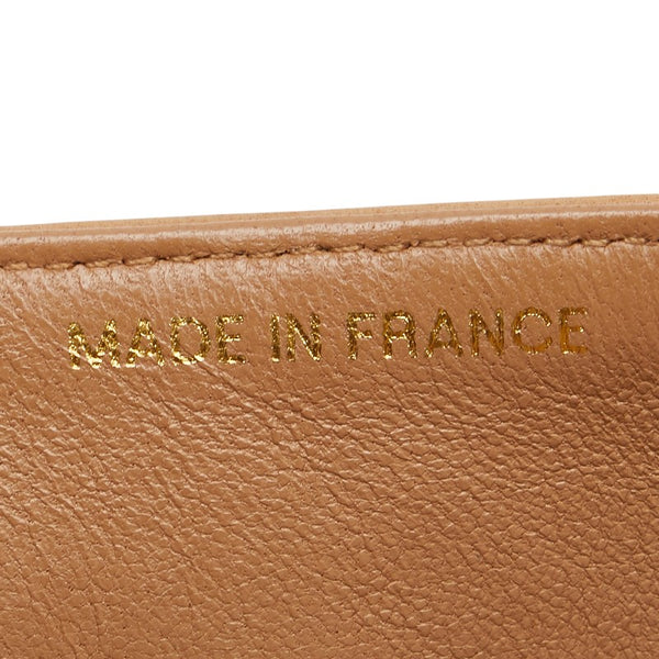 シャネル マトラッセ25 ダブルフラップ ココマーク チェーン ショルダーバッグ ベージュ オレンジ ラムスキン レディース CHANEL 【中古】
