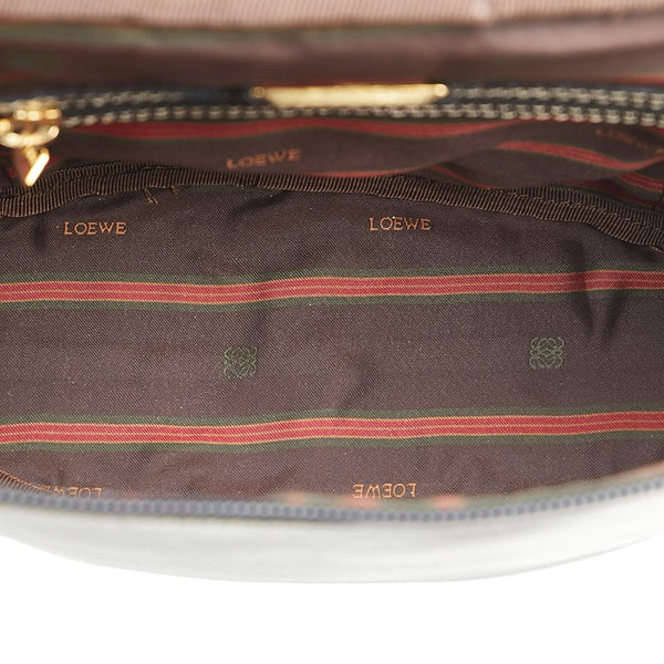 ロエベ ベラスケス バニティバッグ ハンドバッグ ブラック ブラウン レザー レディース LOEWE 【中古】