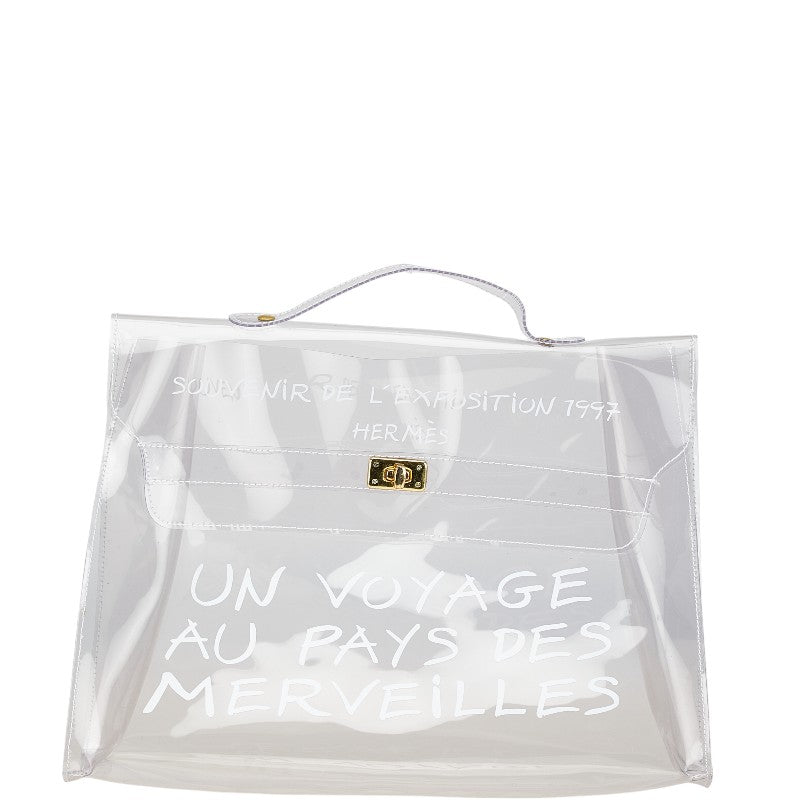 エルメス ビニールケリー 「不思議の国、エルメスへの旅」 ハンドバッグ トートバッグ クリア ビニール レディース HERMES 【中古】