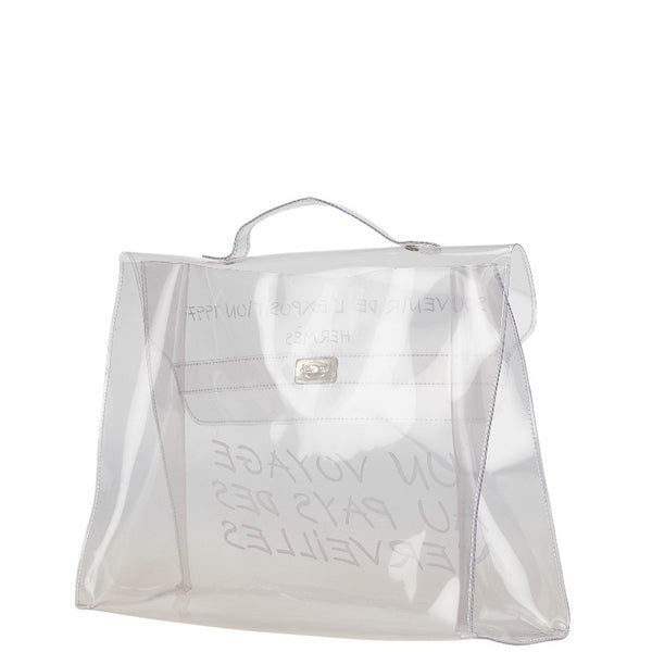 エルメス ビニールケリー 「不思議の国、エルメスへの旅」 ハンドバッグ トートバッグ クリア ビニール レディース HERMES 【中古】