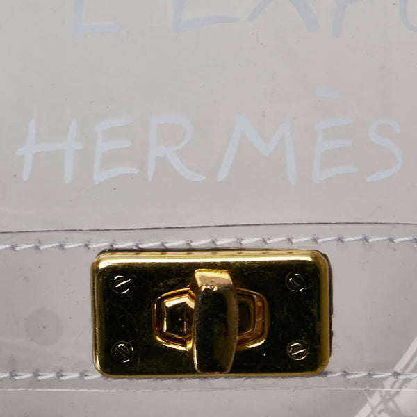 エルメス ビニールケリー 「不思議の国、エルメスへの旅」 ハンドバッグ トートバッグ クリア ビニール レディース HERMES 【中古】