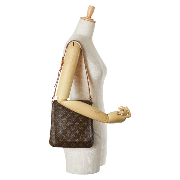ルイ ヴィトン モノグラム ミュゼットサルサ ショート ショルダーバッグ M51258 ブラウン PVC レザー レディース LOUIS VUITTON 【中古】