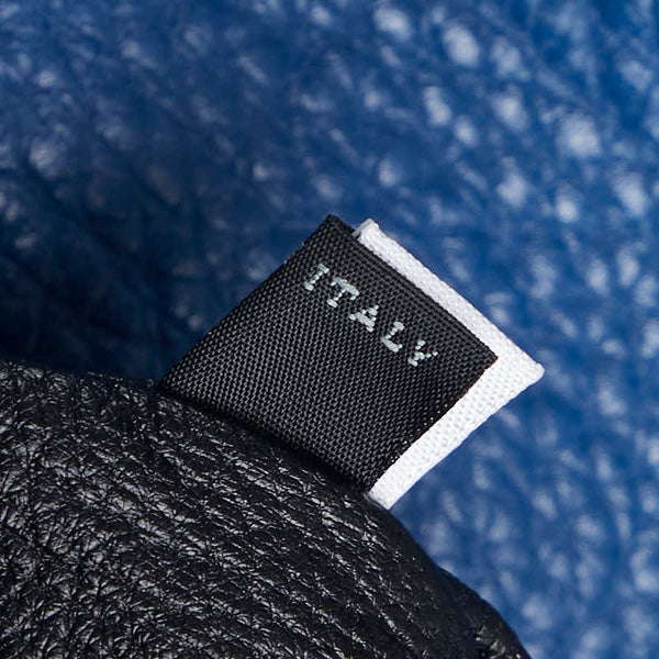 プラダ ロゴ クラッチバッグ ブルー レザー レディース PRADA 【中古】