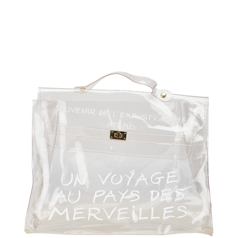 エルメス ビニールケリー 不思議の国 エルメスへの旅展 ハンドバッグ トートバッグ クリア ビニール レディース HERMES 【中古】