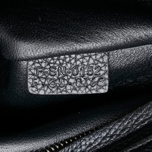 セリーヌ トラペーズ ハンドバッグ ブラック レザー スエード レディース CELINE 【中古】