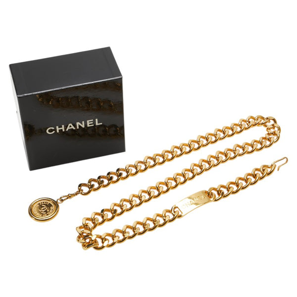 シャネル 31 カンボン ココマーク メダリオン チェーン ベルト ゴールド メッキ レディース CHANEL 【中古】