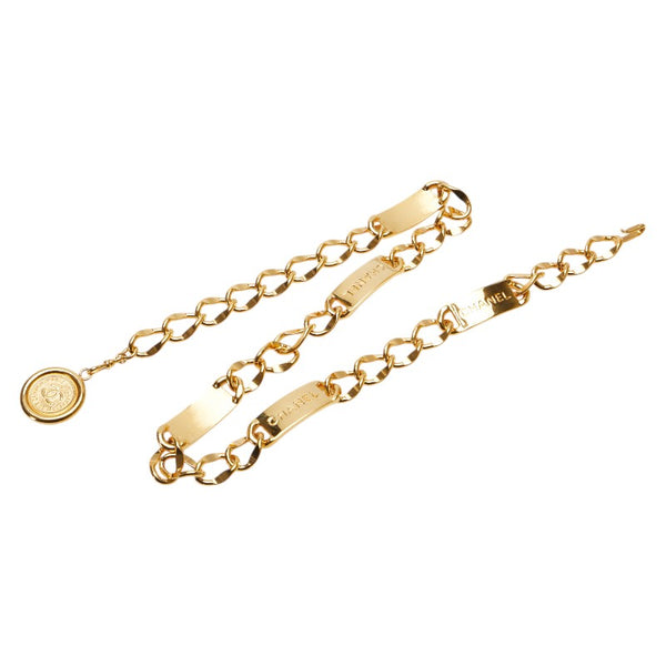 シャネル 31 カンボン ココマーク メダリオン チェーン ベルト ゴールド メッキ レディース CHANEL 【中古】