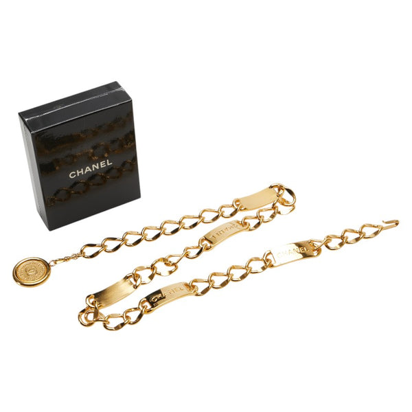 シャネル 31 カンボン ココマーク メダリオン チェーン ベルト ゴールド メッキ レディース CHANEL 【中古】